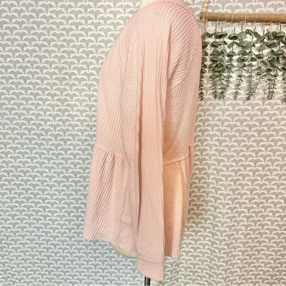 Torrid Pink Brushed Waffle Knit Henley Babydoll Tunic Shirt Plus Size 0 0X 12 - Picture 6 of 12